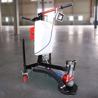 Concrete floor grinding polishing machine in corner